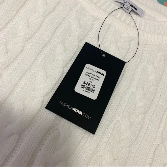 Fashion Nova’ Meet Me Halfway Crop Sweater - Picture 5 of 14